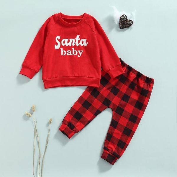 clothing sets 2pcs toddlers christmas outfit letters print long sleeve sweatshirt plaid casual pants for baby girls boys 0-3 years, White
clothing sets 2pcs toddlers christmas outfit letters print long sleeve sweatshirt plaid casual pants for baby girls boys 0-3 years, White