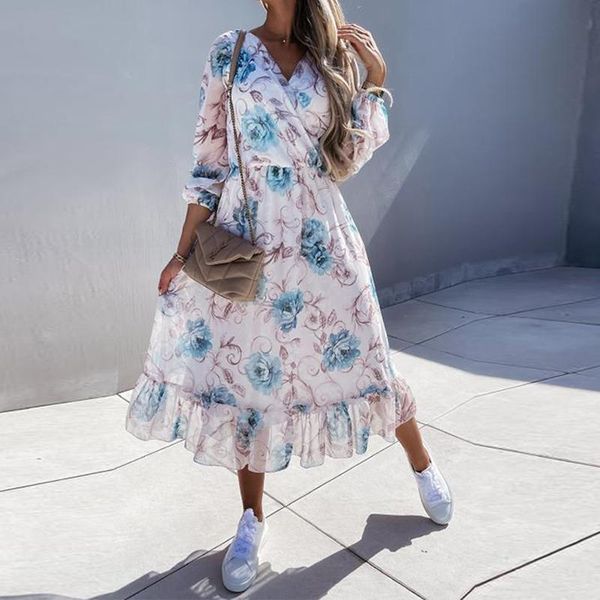 casual dresses autumn floral print women party dress v neck long sleeve ruffle spring fashion a-line vestidos, Black;gray
casual dresses autumn floral print women party dress v neck long sleeve ruffle spring fashion a-line vestidos, Black;gray