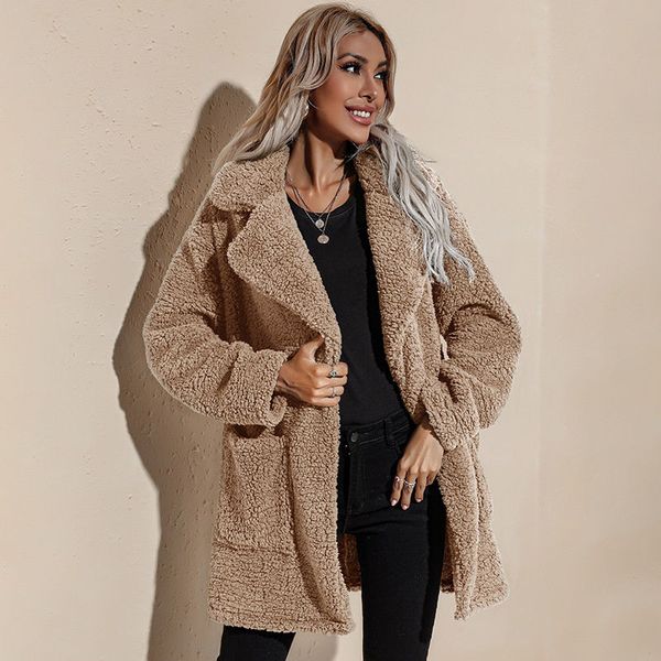 women thick lamb wool faux leather coat plush long hooded jackets coat long sleeve overcoat oversize zipper pocket autumn and winter clothes, Black
women thick lamb wool faux leather coat plush long hooded jackets coat long sleeve overcoat oversize zipper pocket autumn and winter clothes, Black