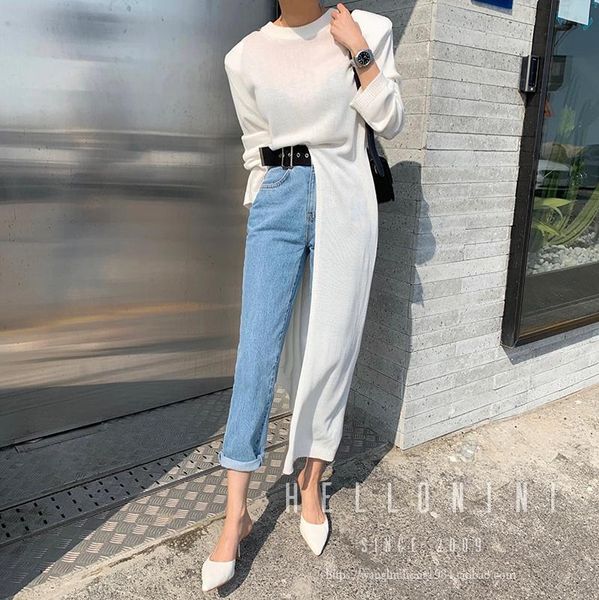women's sweaters o-neck sweater female solid jumper long full sleeve knitting pullovers pull femme spring autumn, White;black
women's sweaters o-neck sweater female solid jumper long full sleeve knitting pullovers pull femme spring autumn, White;black