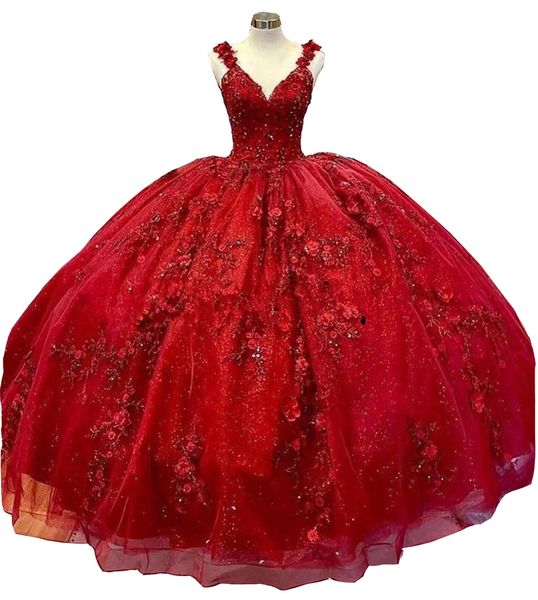 2022 bling dark red quinceanera dresses flowers floral applique beaded spaghetti lace v-neck corset back prom sweet 16 dress, Blue;red
2022 bling dark red quinceanera dresses flowers floral applique beaded spaghetti lace v-neck corset back prom sweet 16 dress, Blue;red