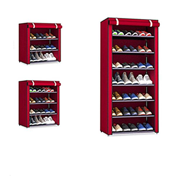 hooks & rails non-woven fabric storage shoe rack hallway cabinet organizer holder 4/5/6 layers assemble shoes shelf diy home furniture
hooks & rails non-woven fabric storage shoe rack hallway cabinet organizer holder 4/5/6 layers assemble shoes shelf diy home furniture