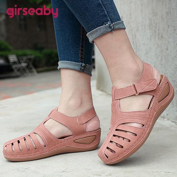 girseaby new 2021 women sandals round toe 5.5cm wedge heels buckle classic colorful stylish soft big size 44 casual a3615, Black
girseaby new 2021 women sandals round toe 5.5cm wedge heels buckle classic colorful stylish soft big size 44 casual a3615, Black