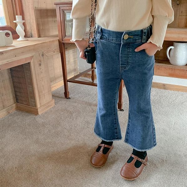 jeans girls' bell bottomed trousers 2021 autumn korean baby versatile casual pants split 3-91, Blue
jeans girls' bell bottomed trousers 2021 autumn korean baby versatile casual pants split 3-91, Blue