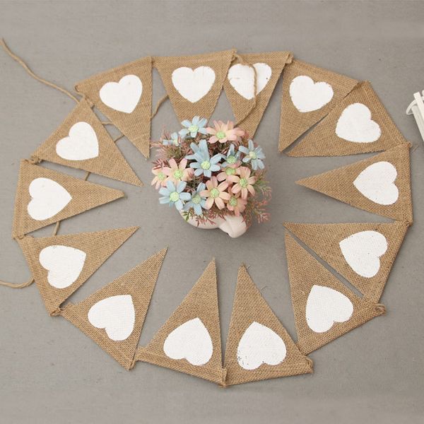 jute fabric bunting banner white heart flags vintage wedding party burlap banners rustic wedding decoration
jute fabric bunting banner white heart flags vintage wedding party burlap banners rustic wedding decoration