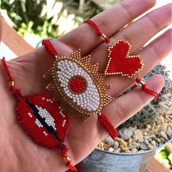shinus boho lucky kiss lips miyuki turkish evil eye pulseras men tassel jewelry heart bracelets for women, Golden;silver
shinus boho lucky kiss lips miyuki turkish evil eye pulseras men tassel jewelry heart bracelets for women, Golden;silver