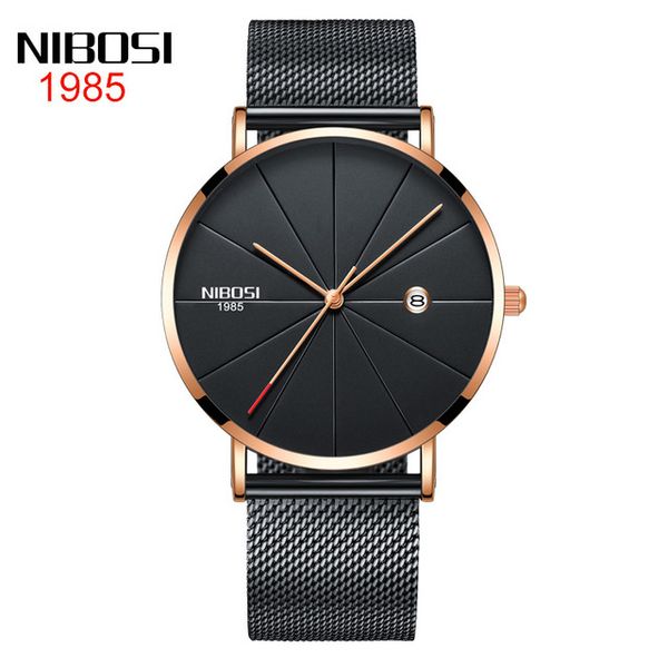 9 style new nibosi men and women fashion lovers net with casual quartz watch rose gold shell black dail, Slivery;brown
9 style new nibosi men and women fashion lovers net with casual quartz watch rose gold shell black dail, Slivery;brown