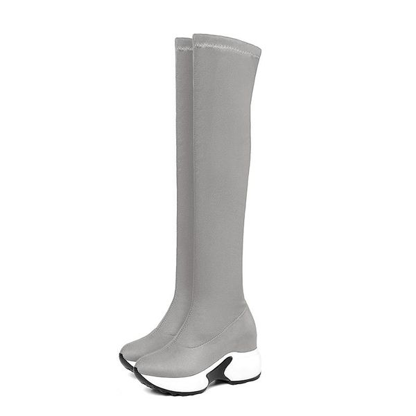 boots lucyever elastic over the knee women socks long thigh high slim knitting kid suede sneakers platform designer shoes, Black
boots lucyever elastic over the knee women socks long thigh high slim knitting kid suede sneakers platform designer shoes, Black