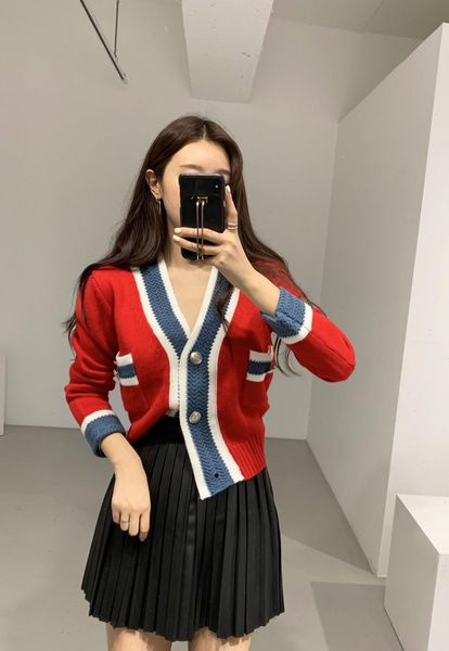 female casual style spring autumn v neck single breasted pockets full sleeve cardigan for women drop shipping, White;black
female casual style spring autumn v neck single breasted pockets full sleeve cardigan for women drop shipping, White;black