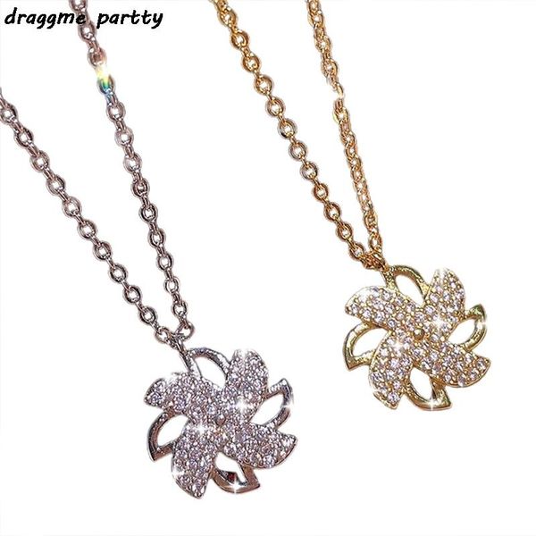 pendant necklaces creative double layer rotating windmill necklace women temperament zircon jewelry pendent charm, Silver
pendant necklaces creative double layer rotating windmill necklace women temperament zircon jewelry pendent charm, Silver