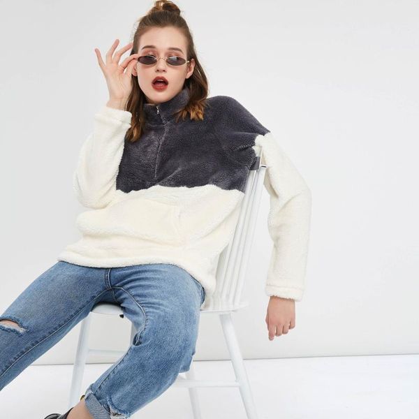 women's hoodies & sweatshirts flannel sweatshirt women autumn winter patchwork zipper streetwear hipster thick warm loose female school, Black
women's hoodies & sweatshirts flannel sweatshirt women autumn winter patchwork zipper streetwear hipster thick warm loose female school, Black