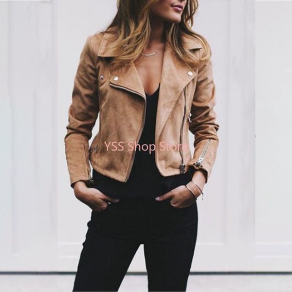 women's jackets fashion zipper tunic army jacket coats casual ladies autumn leather zip up biker flight clothes, Black;brown
women's jackets fashion zipper tunic army jacket coats casual ladies autumn leather zip up biker flight clothes, Black;brown