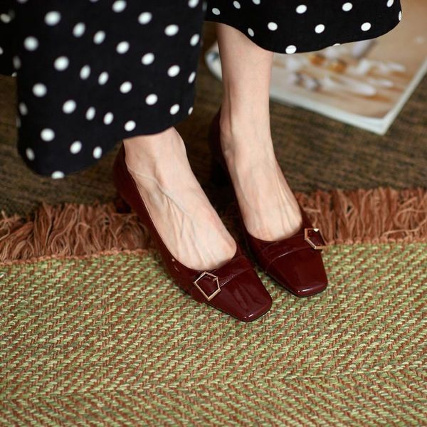 dress shoes 2021 spring fashion woman heels genuine leather high pumps shallow metal buckle wedding party women's, Black
dress shoes 2021 spring fashion woman heels genuine leather high pumps shallow metal buckle wedding party women's, Black