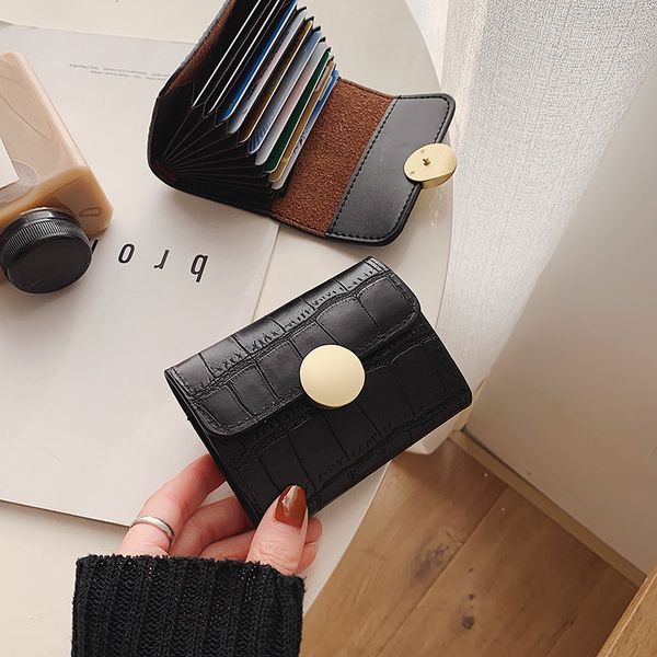 women's short small zero wallet multi card pocket 2021 korean fashion simple stone pattern, Red;black
women's short small zero wallet multi card pocket 2021 korean fashion simple stone pattern, Red;black