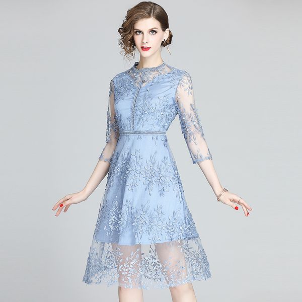 simple embroidered sequins party women thin work waist female dress autumn mesh ta308 ilah, Black;gray
simple embroidered sequins party women thin work waist female dress autumn mesh ta308 ilah, Black;gray
