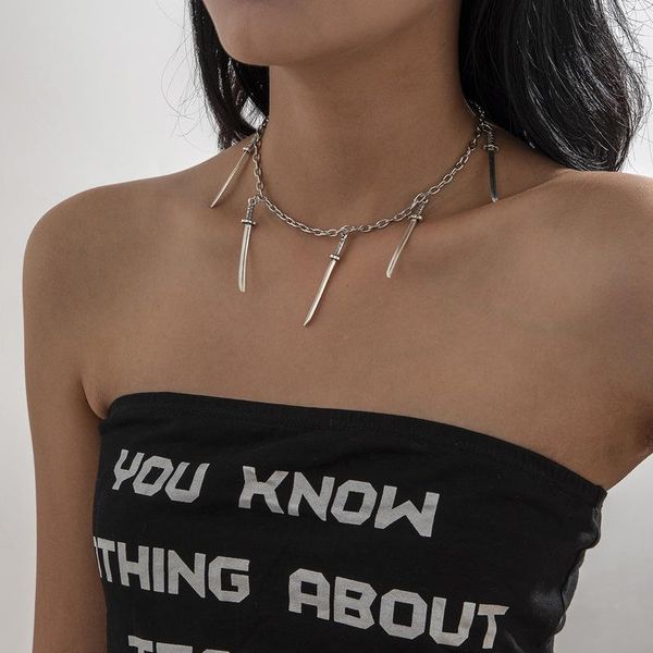 pendant necklaces timeonly retro multi swords choker hollow linked chain pendants necklace party gifts for women exaggerated jewelry, Silver
pendant necklaces timeonly retro multi swords choker hollow linked chain pendants necklace party gifts for women exaggerated jewelry, Silver