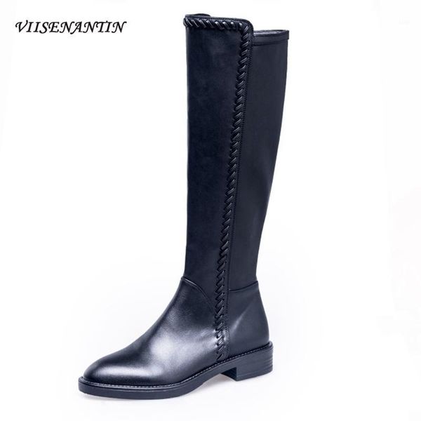 boots autumn winter korean version high round toe flat knight knee length leather mid-length women's plus velvet1, Black
boots autumn winter korean version high round toe flat knight knee length leather mid-length women's plus velvet1, Black