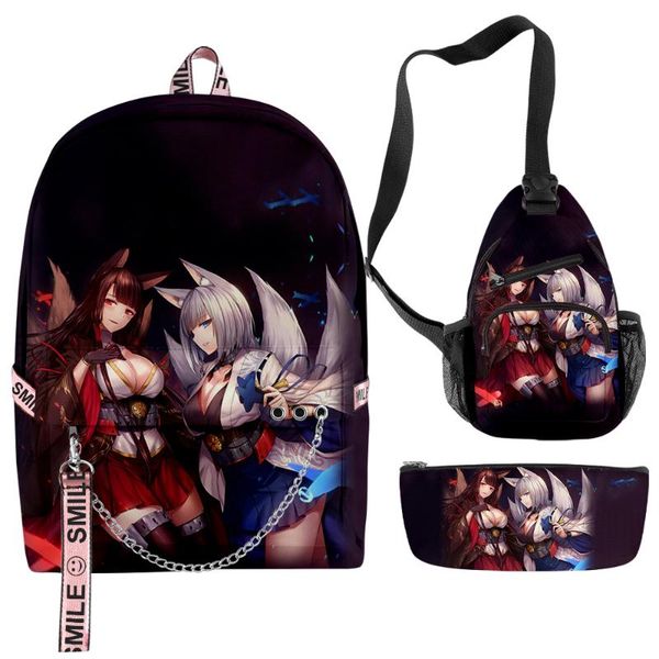backpack game azur lane printing school set 3 pieces boys girls fashion backpacks travel crossbody bag pencil case kids
backpack game azur lane printing school set 3 pieces boys girls fashion backpacks travel crossbody bag pencil case kids