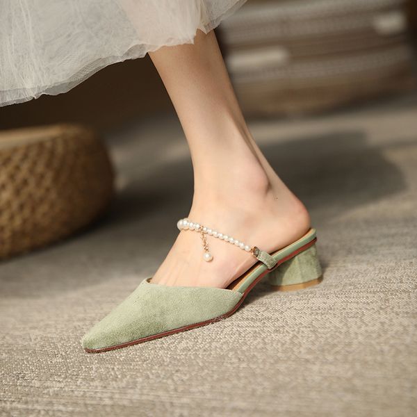 slippers summer ladies leather slippers 22-24.5cm sheep/leather suede + pearl chain outdoor women's 14jz, Black
slippers summer ladies leather slippers 22-24.5cm sheep/leather suede + pearl chain outdoor women's 14jz, Black