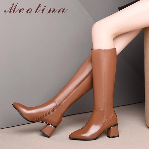 boots meotina women fashion genuine leather thick high heel zipper ladies pointed toe knee autumn winter 45, Black
boots meotina women fashion genuine leather thick high heel zipper ladies pointed toe knee autumn winter 45, Black