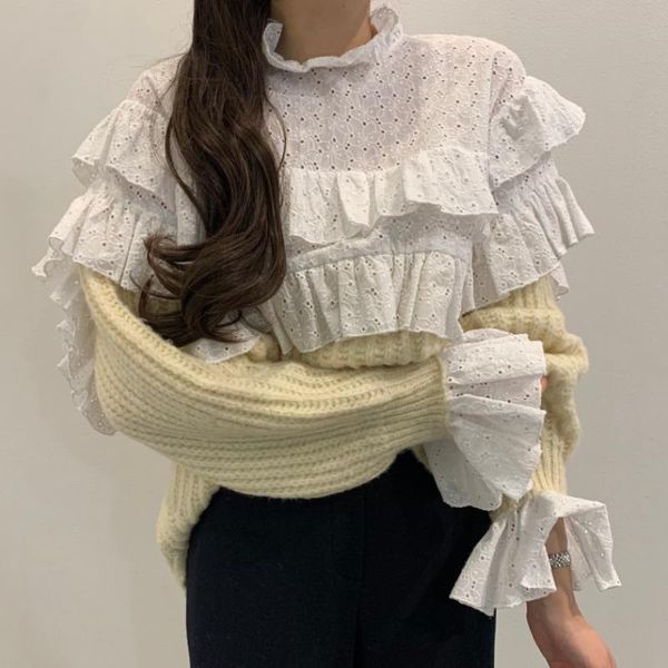 women's blouses & shirts 2021 spring and autumn style korean chic retro shirt stitching sweater fake two-piece bottoming long-sleeved w, White
women's blouses & shirts 2021 spring and autumn style korean chic retro shirt stitching sweater fake two-piece bottoming long-sleeved w, White