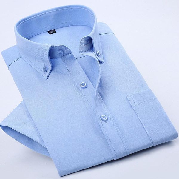 men's casual shirts summer short sleeve oxford dress shirt 2021 slim fit male business button down for men blue pink gray white, White;black
men's casual shirts summer short sleeve oxford dress shirt 2021 slim fit male business button down for men blue pink gray white, White;black