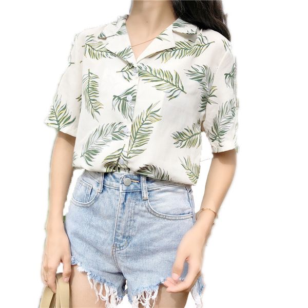 new summer women hawaiian blouses leaf print loose chiffon blouse shirts women girl casual holiday beach blouse 2019, White
new summer women hawaiian blouses leaf print loose chiffon blouse shirts women girl casual holiday beach blouse 2019, White