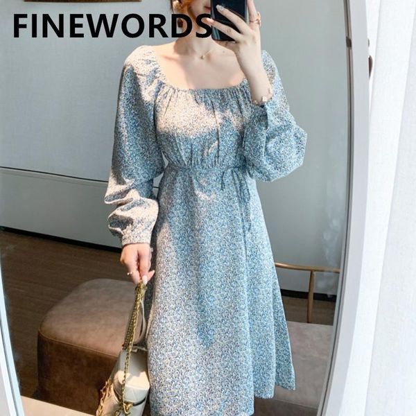 finewords 2021 blue vintage floral dresses square collar mini dress korean spring long sleeve streetwear casual loose dress, Black;gray
finewords 2021 blue vintage floral dresses square collar mini dress korean spring long sleeve streetwear casual loose dress, Black;gray