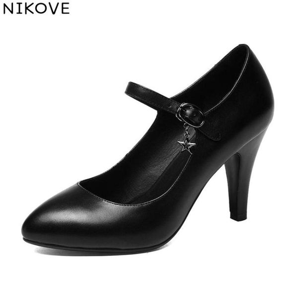 nikove 2021 thin high heels women pumps buckle strap cow leather pu two types heel elegant pointed toe pumps shoes size 34-42, Black
nikove 2021 thin high heels women pumps buckle strap cow leather pu two types heel elegant pointed toe pumps shoes size 34-42, Black