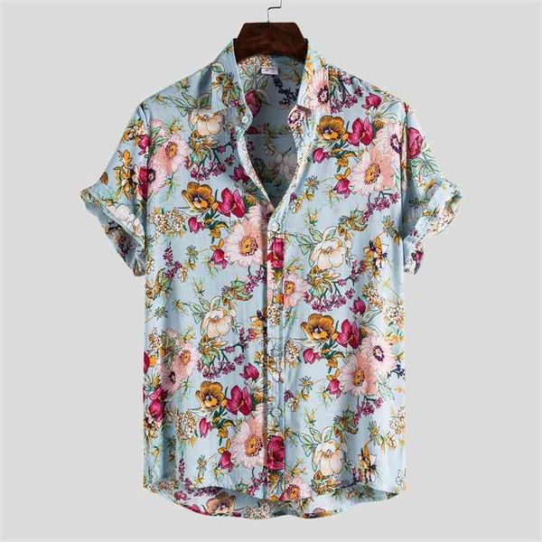 2020 new summer casual floral short sleeve youth popular lapel men's shirt, White;black 
2020 new summer casual floral short sleeve youth popular lapel men's shirt, White;black