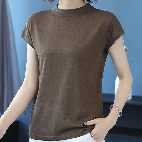 women's blouses & shirts femme short sleeve knit blouse women blusas mujer de moda 2021 o-neck knitted shirt pullover e909, White
women's blouses & shirts femme short sleeve knit blouse women blusas mujer de moda 2021 o-neck knitted shirt pullover e909, White