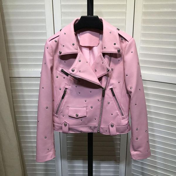 women's leather & faux 's jacket spring 2021 arrival genuine jackets diamonds real sheepskin coats turn-down collar clothing1, Black
women's leather & faux 's jacket spring 2021 arrival genuine jackets diamonds real sheepskin coats turn-down collar clothing1, Black