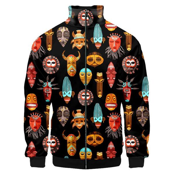 men's jackets eu size fall casual stand collar jacket hip hop sweatshirt printed totem mask 3d zipper cartoon long sleeves coats, Black;brown
men's jackets eu size fall casual stand collar jacket hip hop sweatshirt printed totem mask 3d zipper cartoon long sleeves coats, Black;brown