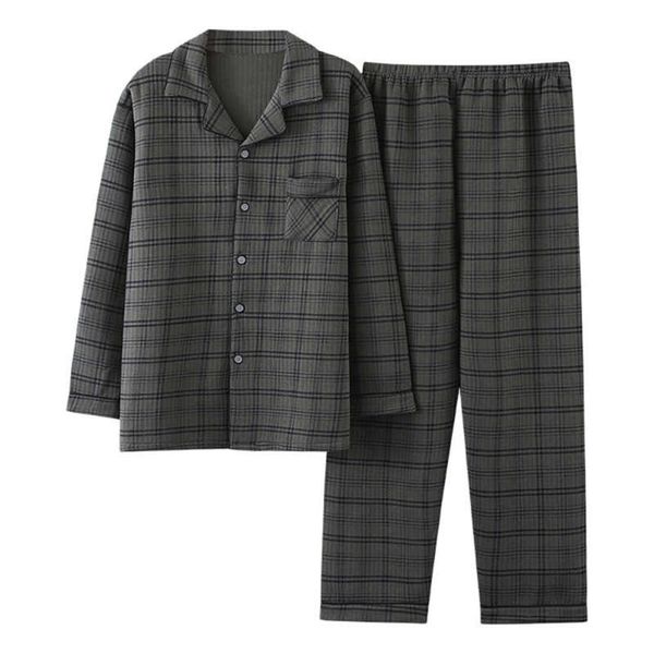 autumn winter thick warm pajamas double layer cotton pajama lounge sets plus size casual plaid sleepwear comfortable male pijama 210928, Black;brown
autumn winter thick warm pajamas double layer cotton pajama lounge sets plus size casual plaid sleepwear comfortable male pijama 210928, Black;brown