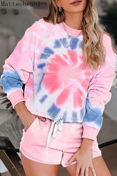 2021 new women spring casual tie-dye two piece set outfits tracksuit long sleeve and shorts suits summer 2pcs lounge wear plus size hhj, White
2021 new women spring casual tie-dye two piece set outfits tracksuit long sleeve and shorts suits summer 2pcs lounge wear plus size hhj, White