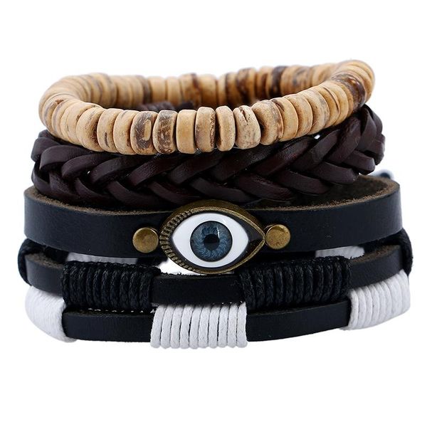 charm bracelets vintage boho punk rope wrap brown black leather evil eye beige coconut wood beads multi layers gift, Golden;silver
charm bracelets vintage boho punk rope wrap brown black leather evil eye beige coconut wood beads multi layers gift, Golden;silver