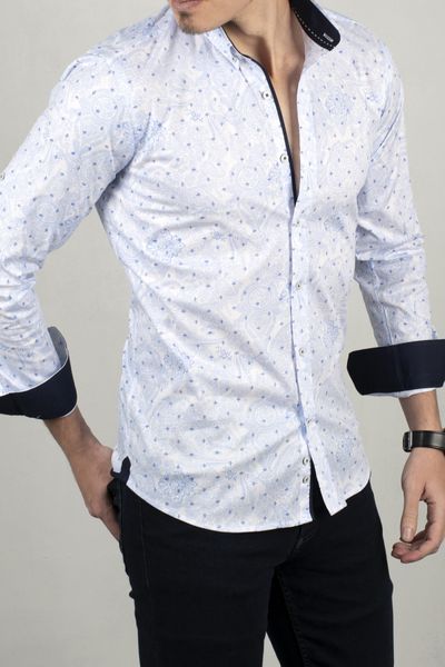 White Men 's Shirt 100 Cotton Motif Pattern Narrow Cut Long Spring Summer Party Prom Business 2005019 Yby6, White;black
White Men 's Shirt 100 Cotton Motif Pattern Narrow Cut Long Spring Summer Party Prom Business 2005019 Yby6, White;black