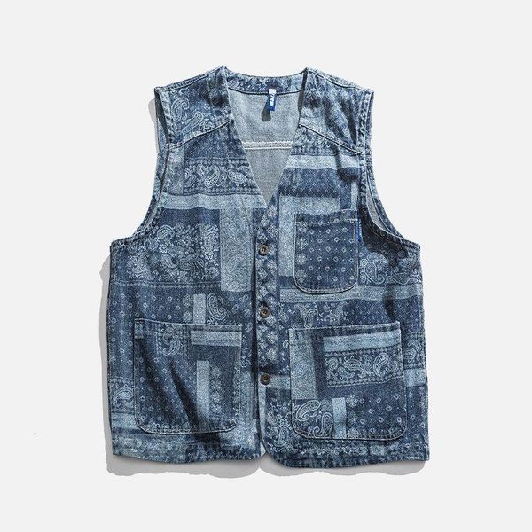 men's vests vest spring summer french retro hong kong style tooling personality handsome japanese cashew print youth trend v-neck, Black;white
men's vests vest spring summer french retro hong kong style tooling personality handsome japanese cashew print youth trend v-neck, Black;white