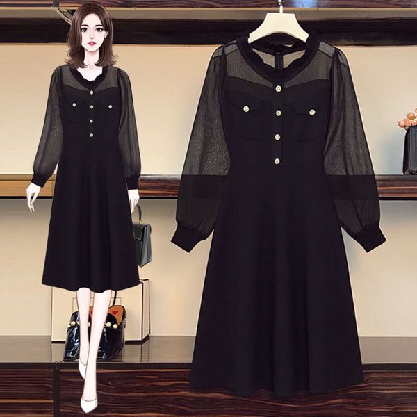 2021 large women's fat sister new spring age reduction french hepburn style show thin small black dress, Black;gray
2021 large women's fat sister new spring age reduction french hepburn style show thin small black dress, Black;gray