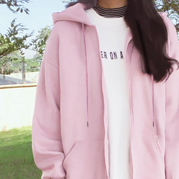 women sweatshirt casual solid colors oversized full zip up hoodies jacket 2021 winter thickening warm long sleeve, White
women sweatshirt casual solid colors oversized full zip up hoodies jacket 2021 winter thickening warm long sleeve, White