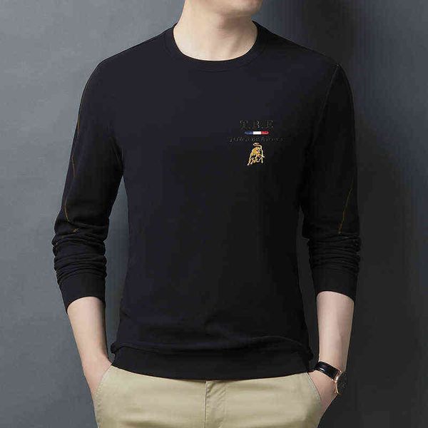 men's long sleeved double-sided cashmere t-shirt middle-aged young people's loose casual spring and autumn men's round neck p, White;black
men's long sleeved double-sided cashmere t-shirt middle-aged young people's loose casual spring and autumn men's round neck p, White;black
