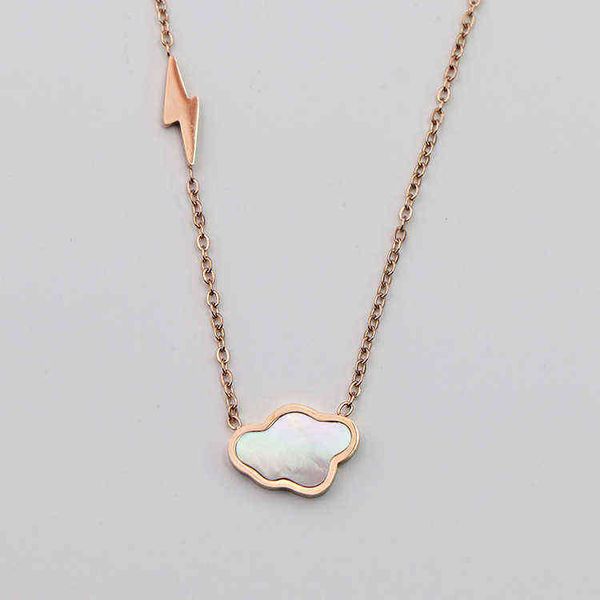 japanese and korean fritillaria cloud stainless steel necklace ins lightning titanium rose gold non fading necklace simple femininity, Silver
japanese and korean fritillaria cloud stainless steel necklace ins lightning titanium rose gold non fading necklace simple femininity, Silver