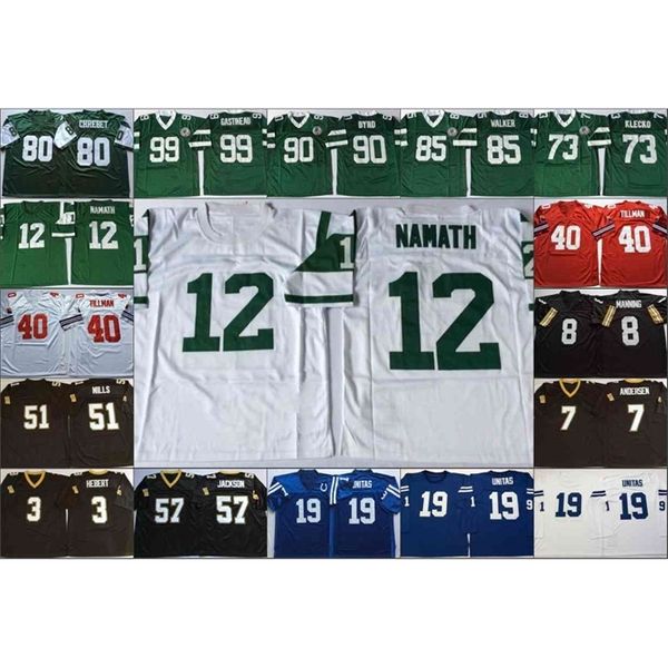 goodncaa vintage football wear stitched mens jerseys 12 namath 99 mark gastineau 73 joe klecko 90 dennis byrd 85 wesley walker, Black
goodncaa vintage football wear stitched mens jerseys 12 namath 99 mark gastineau 73 joe klecko 90 dennis byrd 85 wesley walker, Black