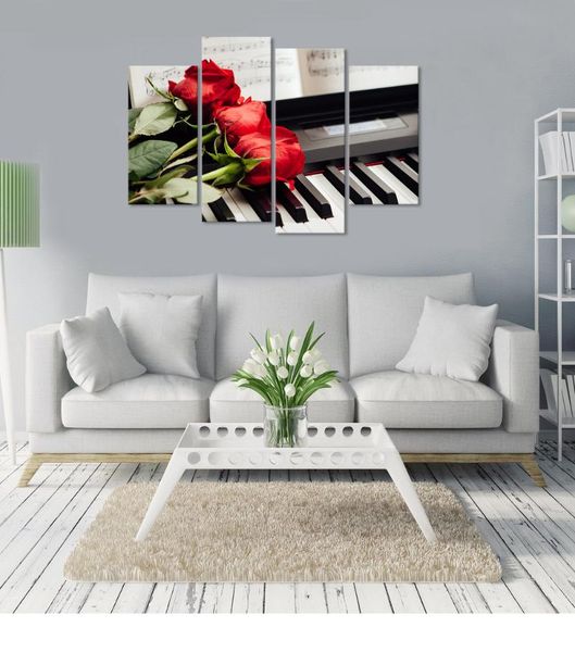 paintings red rose on piano modern 4 panels floral printed canvas art prints flowers music wall pictures for living room no frame
paintings red rose on piano modern 4 panels floral printed canvas art prints flowers music wall pictures for living room no frame