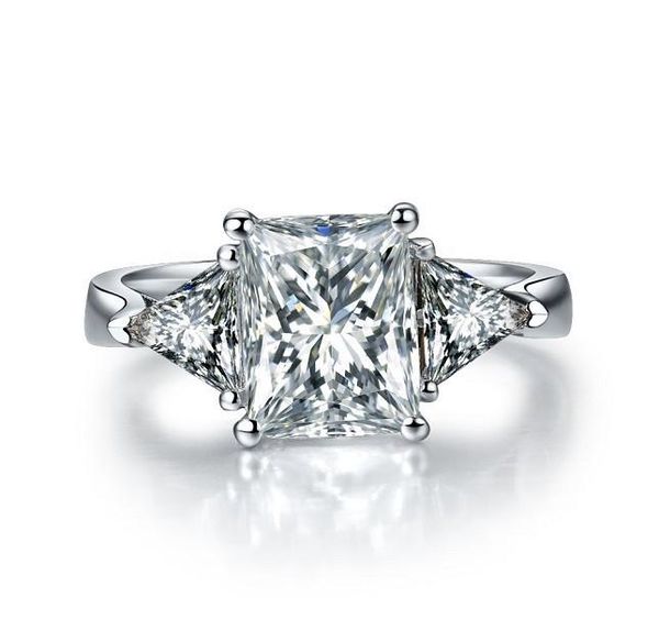 cluster rings 3 genuine white gold three stone credible diamond women wedding ring fashion jewelry accessories, Golden;silver
cluster rings 3 genuine white gold three stone credible diamond women wedding ring fashion jewelry accessories, Golden;silver