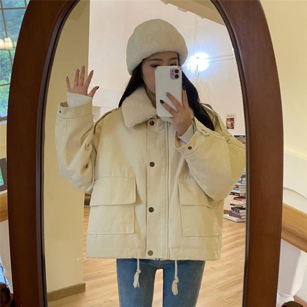 women's down & parkas 2021 autumn and winter korean tooling cotton padded jacket student port style pad, Black
women's down & parkas 2021 autumn and winter korean tooling cotton padded jacket student port style pad, Black