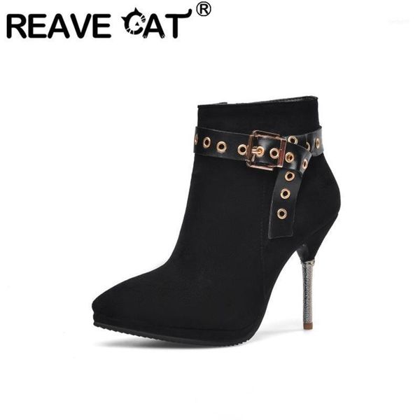 boots reave cat fashion woman ankle pointed toe 10cm thin high heels zipper belt buckle plus size 33-43 casual party a278211, Black
boots reave cat fashion woman ankle pointed toe 10cm thin high heels zipper belt buckle plus size 33-43 casual party a278211, Black