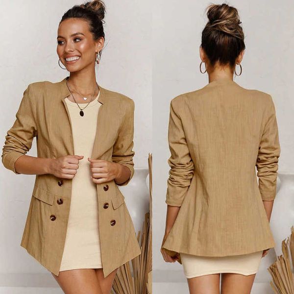fashion suits blazers autumn and winter 2021 decorative button long sleeve cardigan temperament blazer, White;black
fashion suits blazers autumn and winter 2021 decorative button long sleeve cardigan temperament blazer, White;black