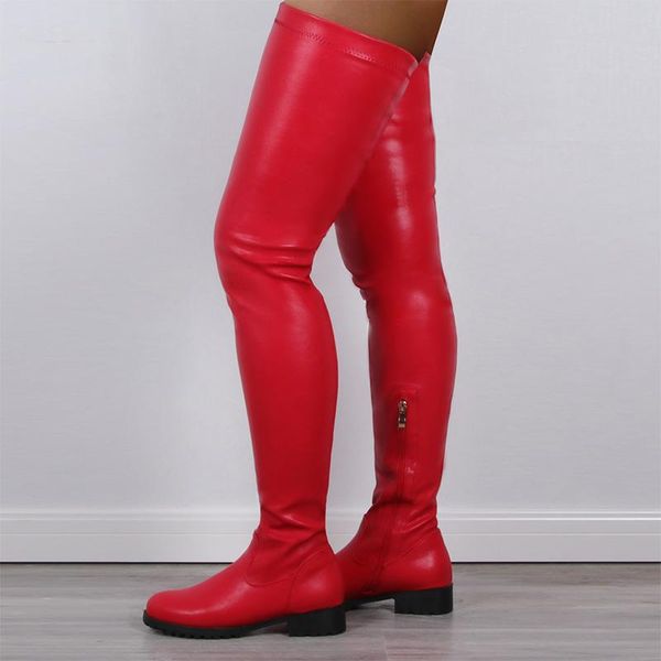 boots thigh high women elastic pu leather over-the-knee boot ladies med heels autumn winter round toe party club platform shoes, Black
boots thigh high women elastic pu leather over-the-knee boot ladies med heels autumn winter round toe party club platform shoes, Black