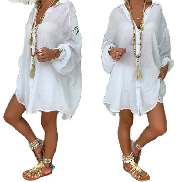 women's blouses & shirts cotton linen womens and loose long sleeve turn down collar tunic beach 2021 spring casual blusas, White
women's blouses & shirts cotton linen womens and loose long sleeve turn down collar tunic beach 2021 spring casual blusas, White
